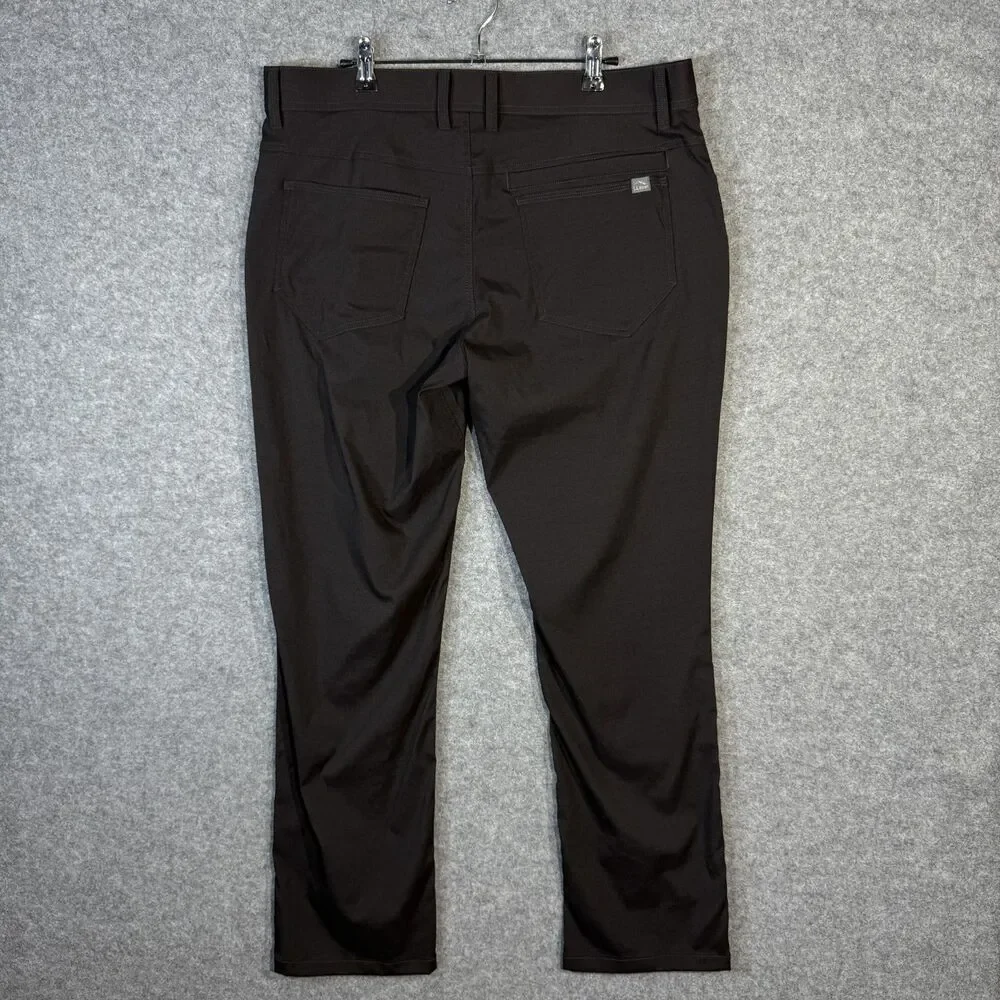 L.L. Bean Mens Explorer Ripstop‎ Pants Tapered Leg Black Color Size 34W 29L